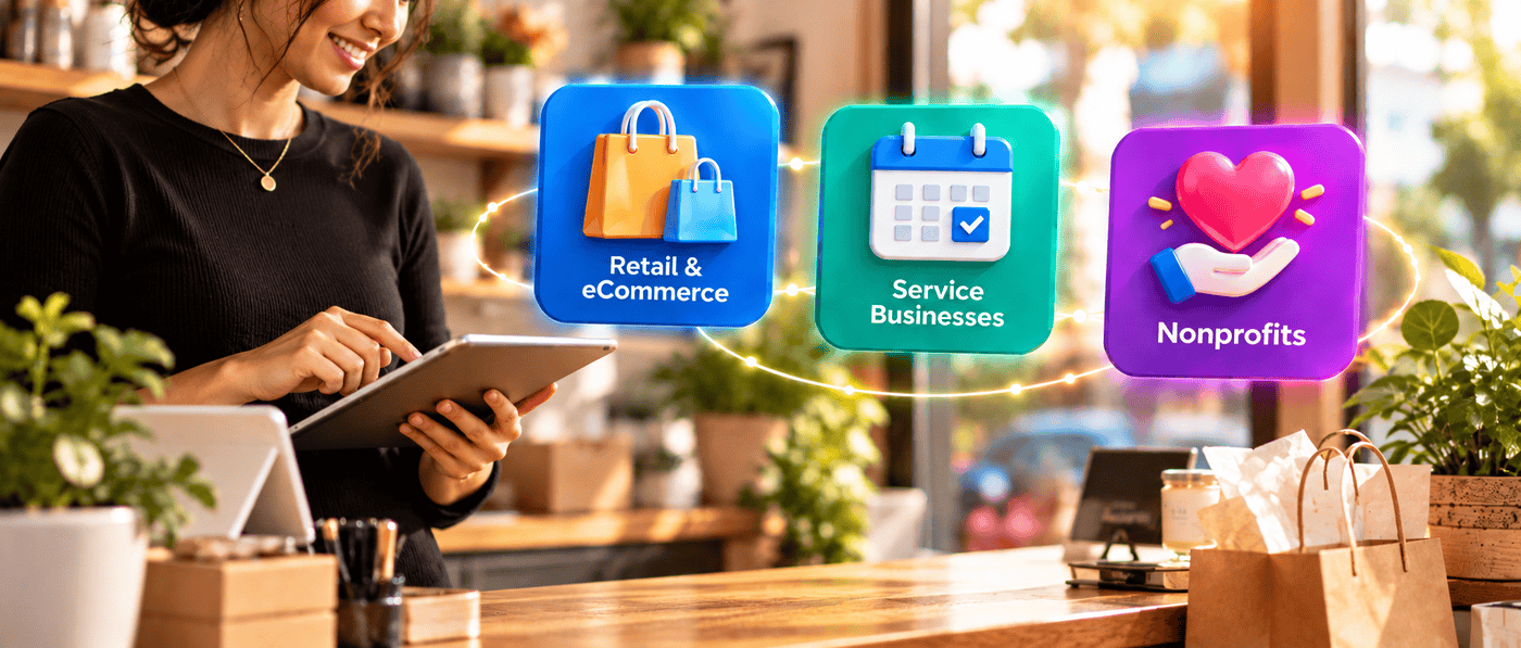 SMS marketing works across retail and eCommerce, service businesses, and nonprofits